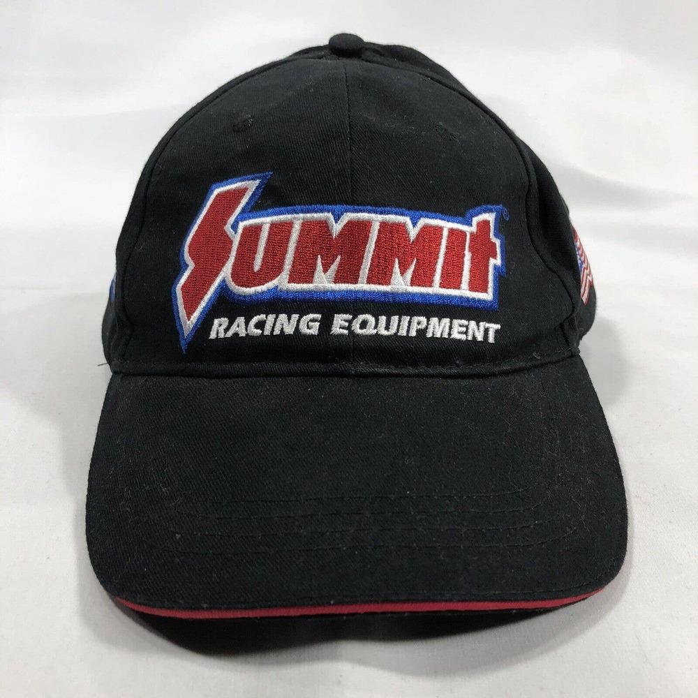 Summit Racing Equipment Baseball Cap Hat, 50 Years Black American Flag One Size